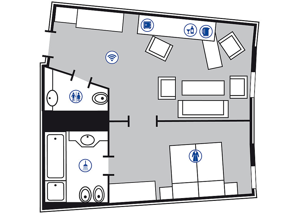 Room floor plan Master suite | Maritim Hotel Frankfurt Room floor plan Master suite | Maritim Hotel Frankfurt