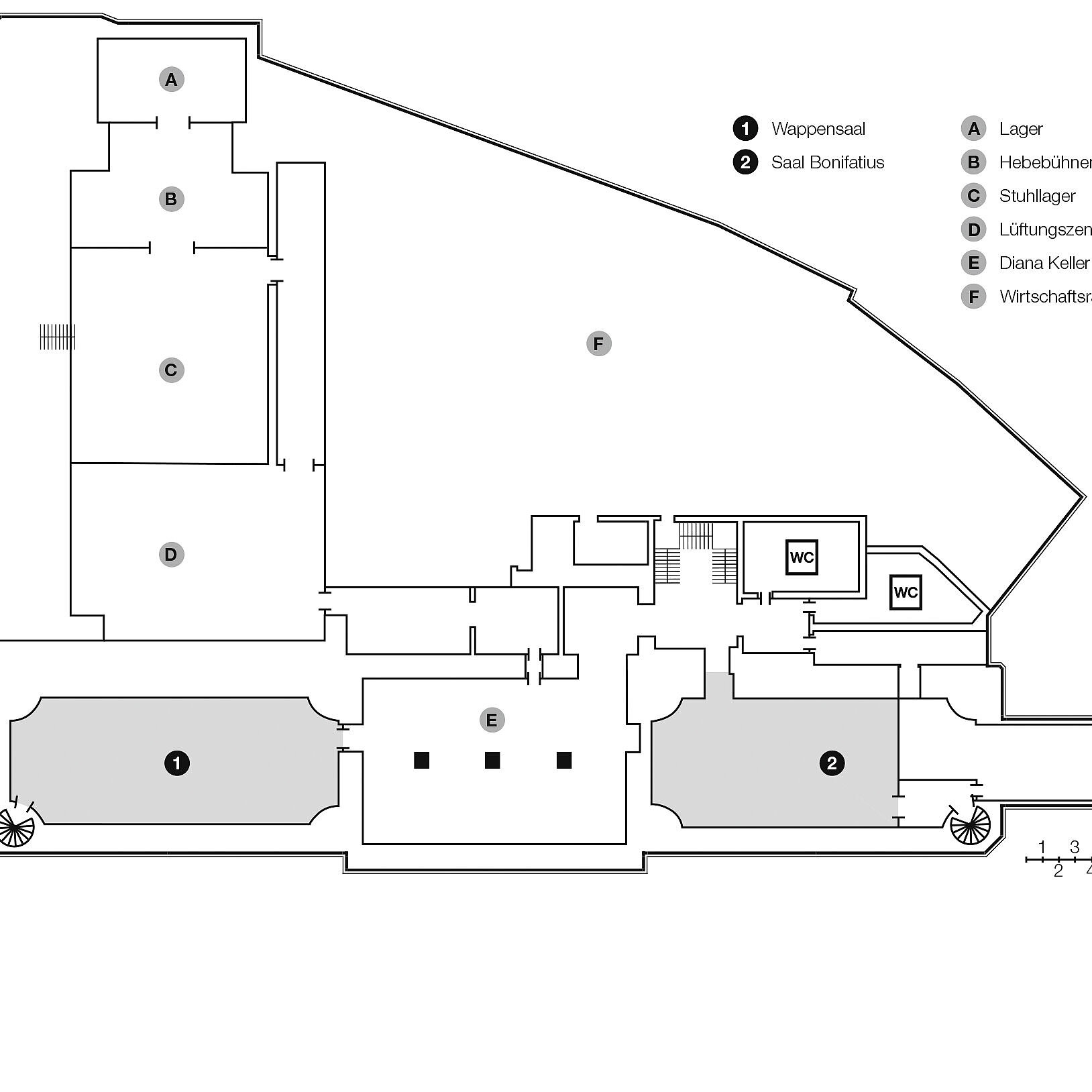 Floor plan, basement | Maritim Hotel am Schlossgarten Fulda 