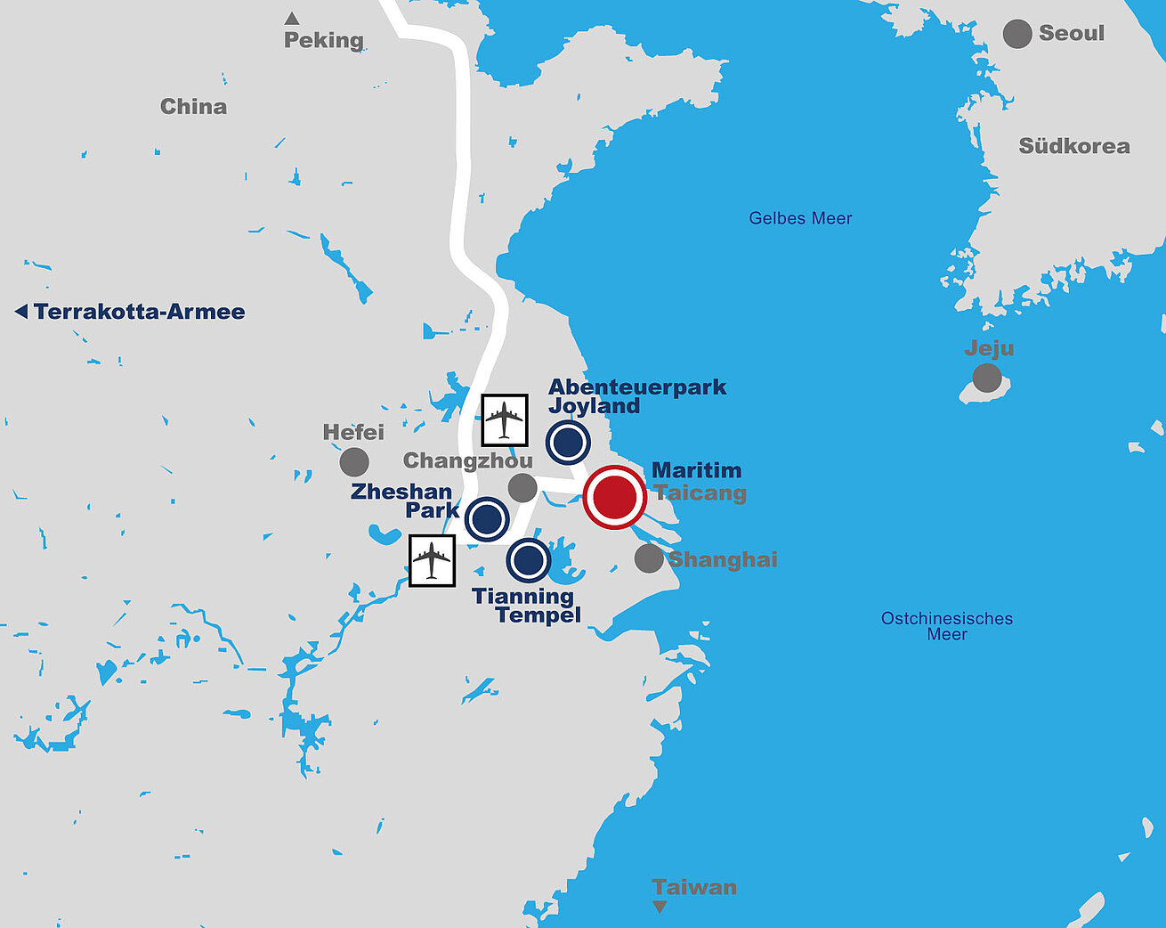 Roadmap Maritim Hotel & Conference Center Taicang