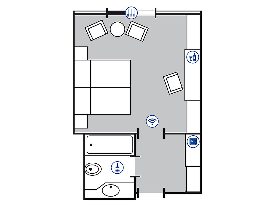Room floor plan Superior room | Maritim Hotel am Schlossgarten Fulda