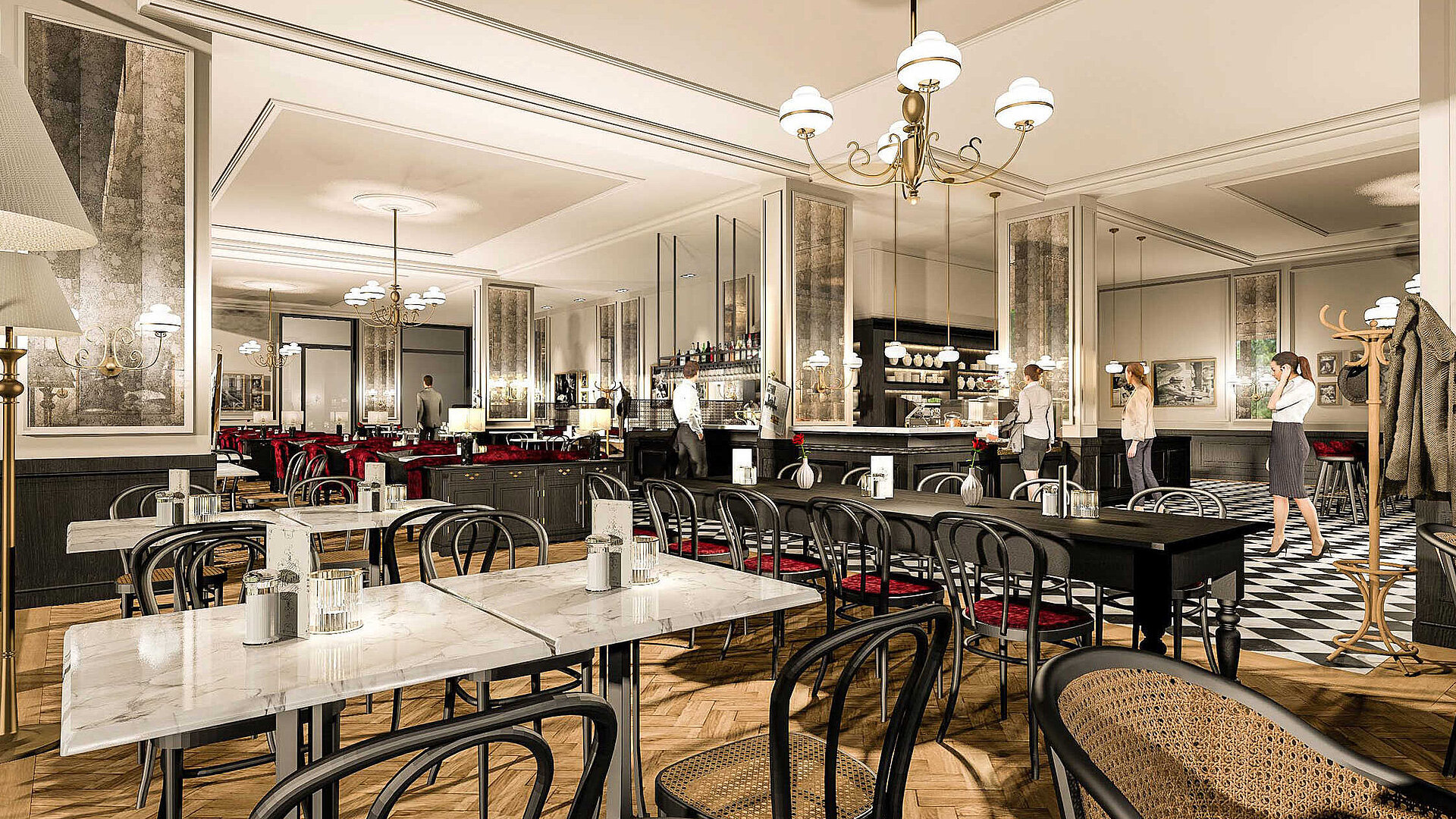 Classic restaurant at Maritim Hotel Amsterdam with stylish interior