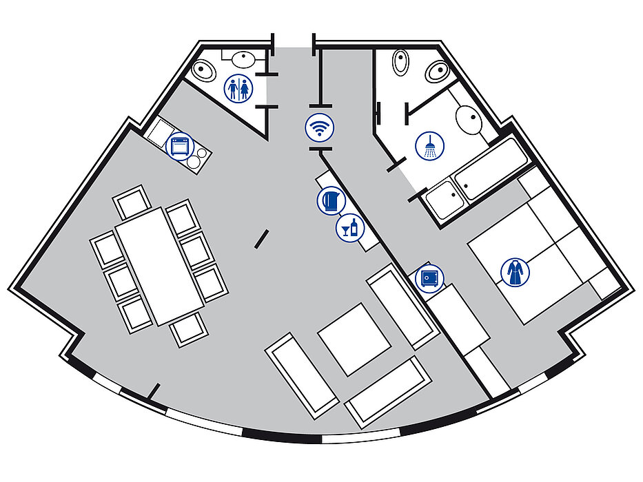 Room floor plan Presidential suite | Maritim Hotel Bremen Room floor plan Presidential suite | Maritim Hotel Bremen