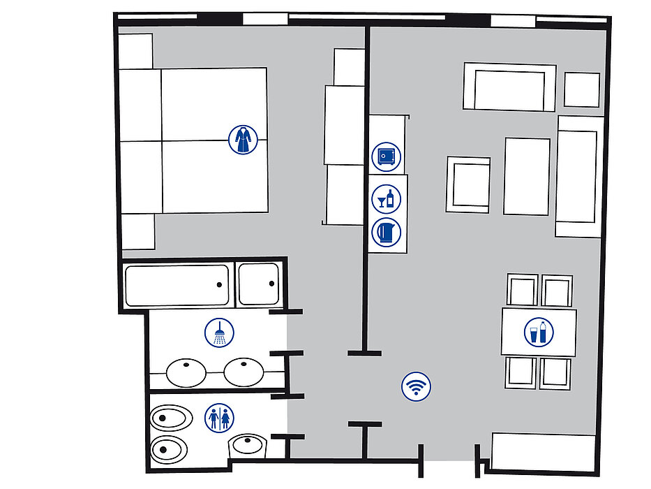Room floor plan Junior suite | Maritim Airport Hotel Hannover Room floor plan Junior suite | Maritim Airport Hotel Hannover
