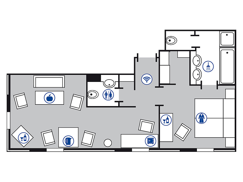 Room floor plan Suite | Maritim Hotel am Schlossgarten Fulda