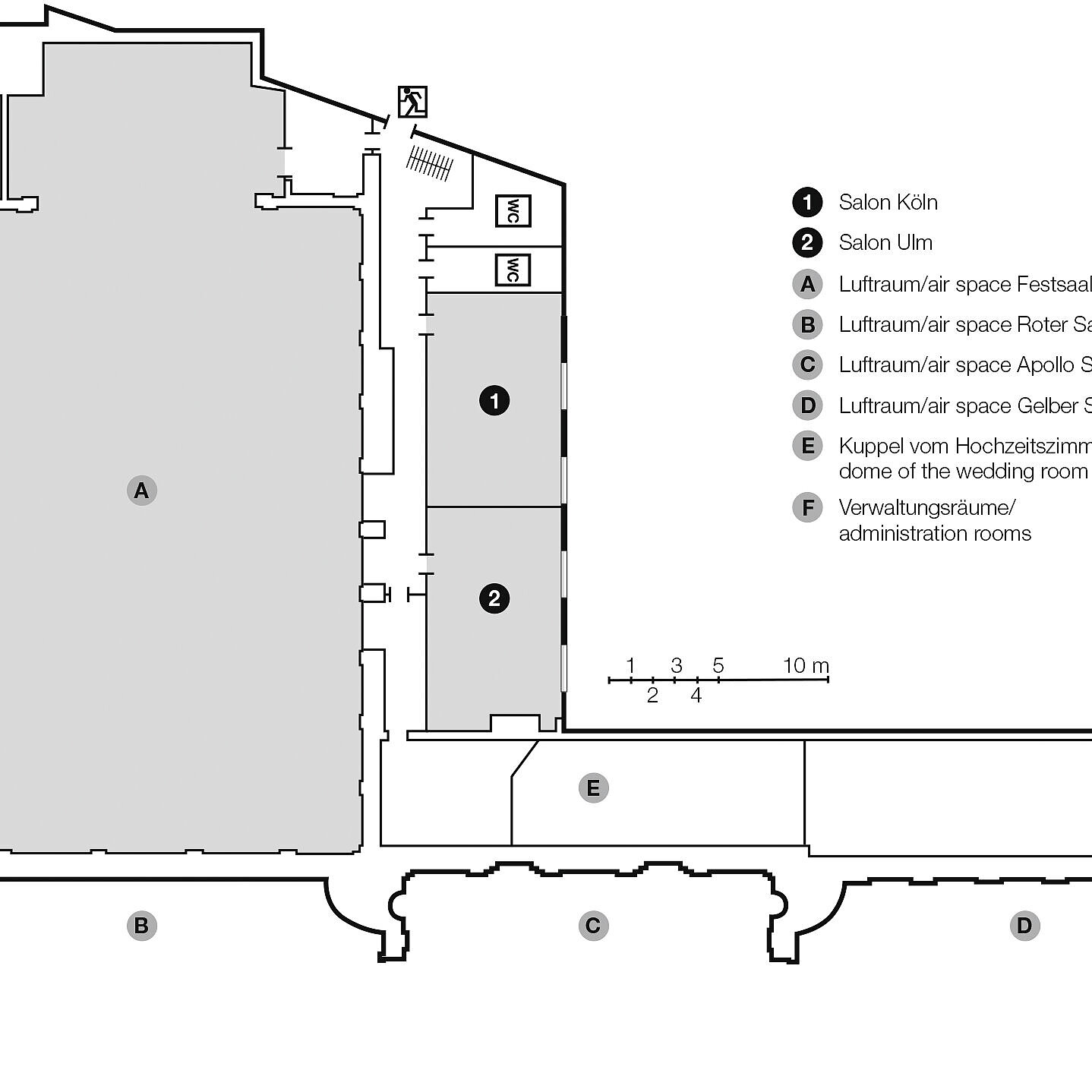Floor plan, upper floor | Maritim Hotel am Schlossgarten Fulda