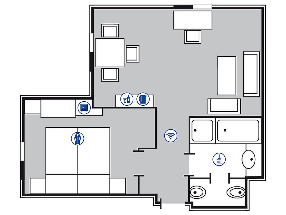 Room floor plan Superior Corner room | Maritim Hotel Bremen Room floor plan Superior Corner room | Maritim Hotel Bremen
