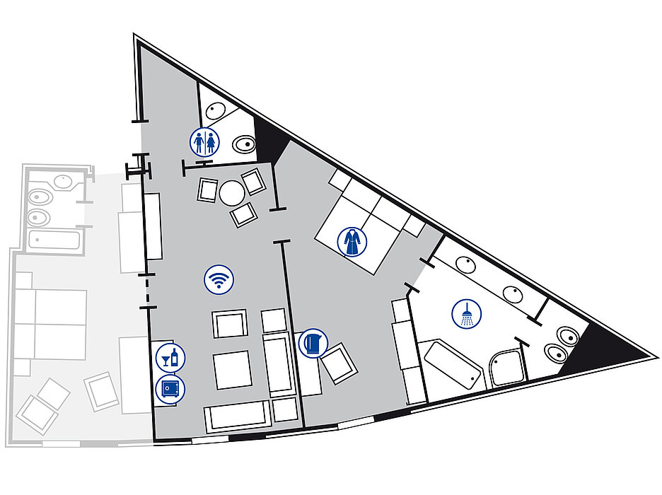 Room floor plan Executive suite | Maritim Hotel Frankfurt Room floor plan Executive suite | Maritim Hotel Frankfurt