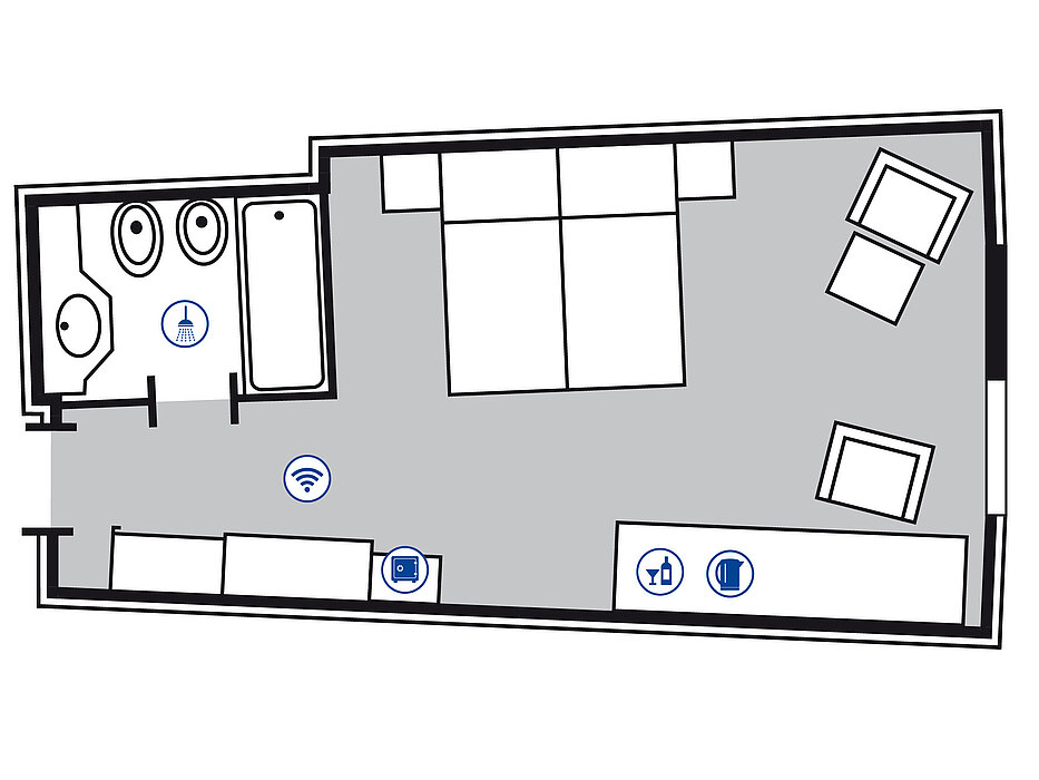 Room floor plan Superior room | Maritim Hotel Frankfurt Room floor plan Superior room | Maritim Hotel Frankfurt